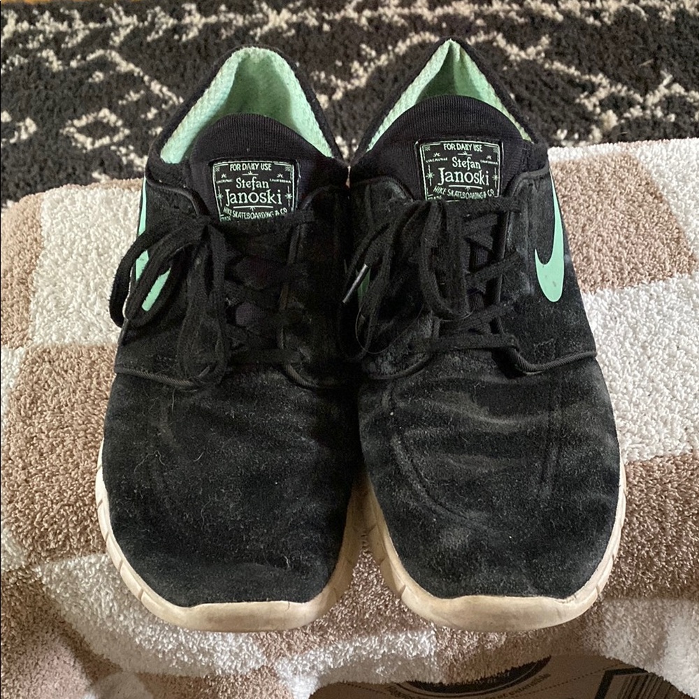 Nike Stefan Janoski Black and Mint Shoes